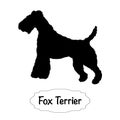 Vector isolated silhouette of  fox terrier Royalty Free Stock Photo